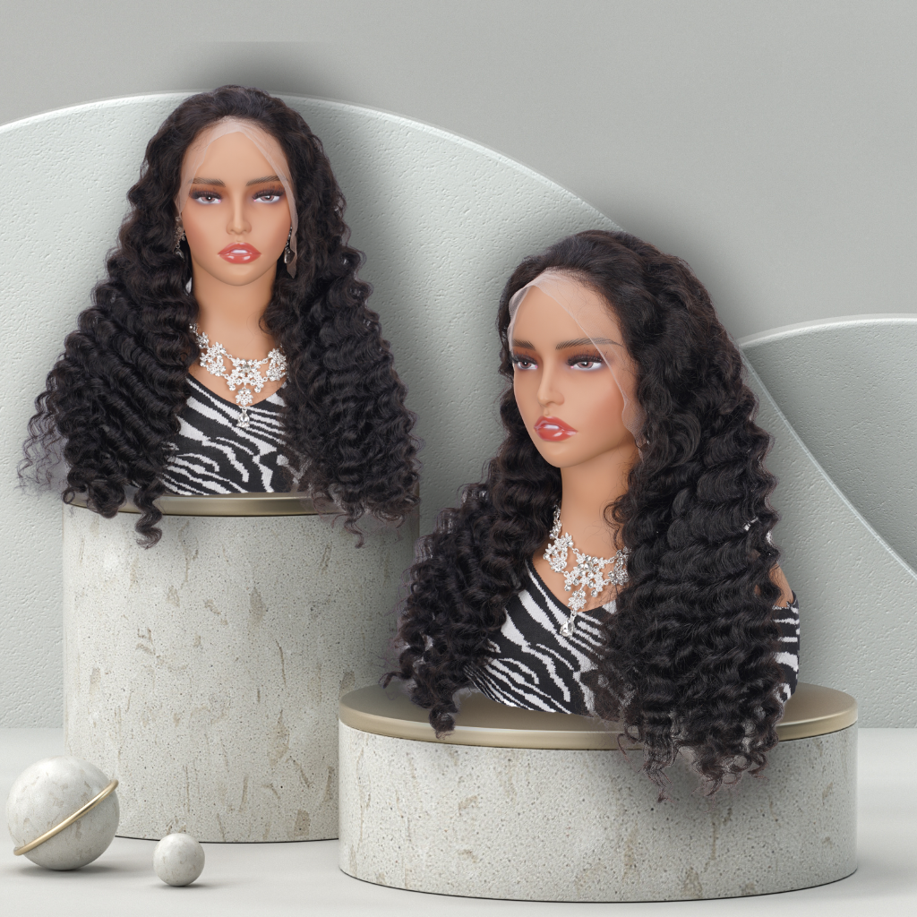 13x4 Ready to Go Deep Wave lace Frontal Wig | Nature Max Deep Wave Ear-to-ear Glueless HD Lace Long Wig