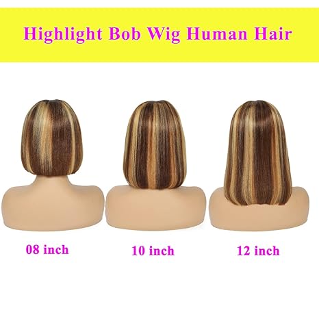 UTIDE Middle Part Bob Wig Human Hair Straight 4/27 Highlight 13x4 Hd Transparent Lace Frontal Wigs Human Hair Pre Plucked With Baby Hair