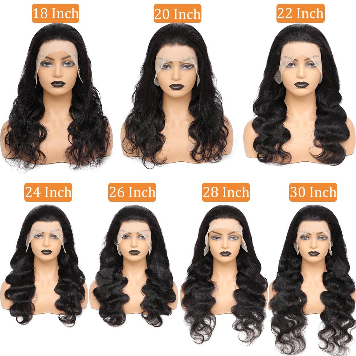 FASCARA Body Wave Lace Front Wigs Human Hair 13x4 HD Transparent Lace Frontal Wig Pre Plucked with Baby Hair 180% Density Brazilian Wigs for Black Women Natural Color