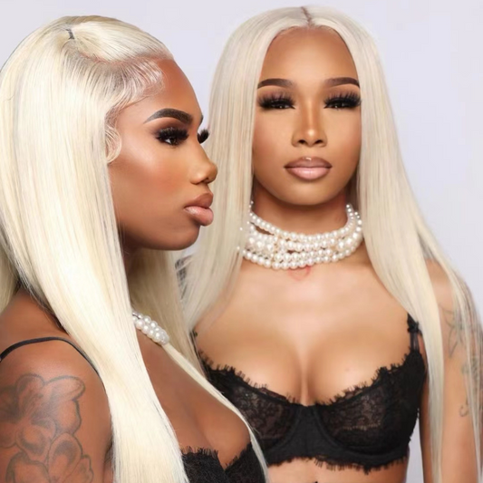 13x6 HD Transparent Lace Front Wig Human Hair Straight Blonde Lace Front Wigs Human Hair Pre Plucked 180% Density