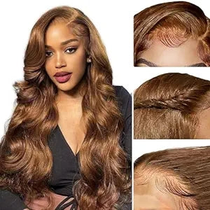 Chocolate Brown Lace Front Wig Human Hair for Women Body Wave 13x4 Auburn Brown Lace Front Wigs Human Hair 4# Colored Glueless Wigs Human Hair