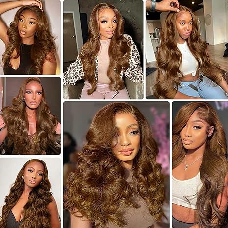 Chocolate Brown Lace Front Wig Human Hair for Women Body Wave 13x4 Auburn Brown Lace Front Wigs Human Hair 4# Colored Glueless Wigs Human Hair