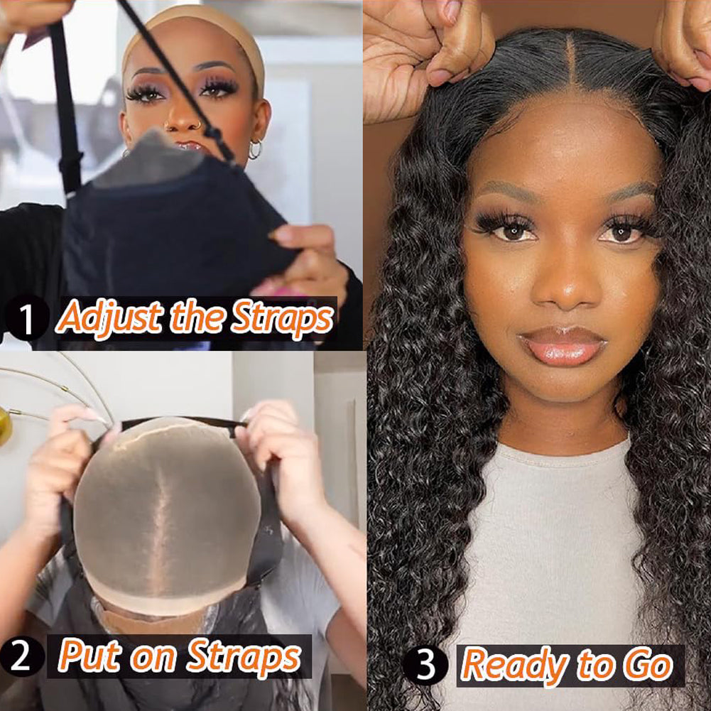 180 Density 5x5 HD Transparent Water Wave Lace Front Wigs Human Hair Pre Plucked with Baby Hair